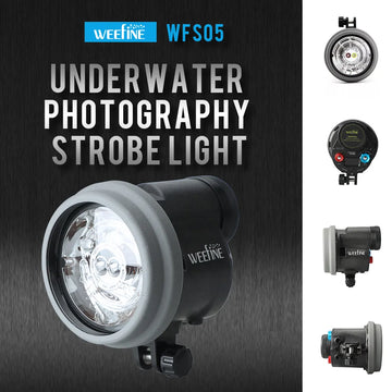 Weefine WFS05 Strobe Light Underwater Photography Waterproof Flashlight